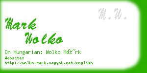 mark wolko business card